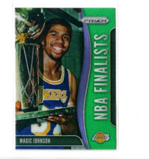 2019-20 Panini Prizm NBA Finalists Green Prizm Magic Johnson Parallel Insert #7