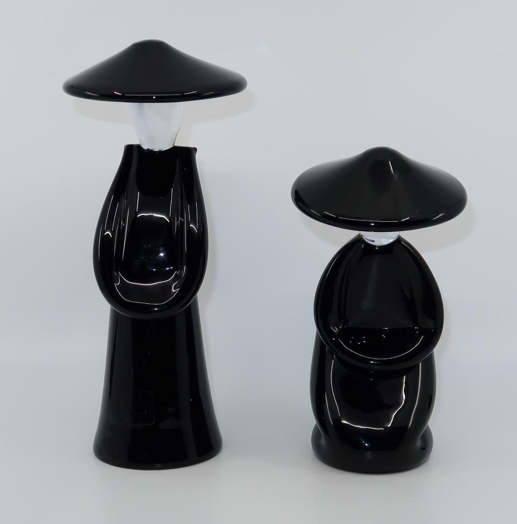 Murano Art Glass, Renato Anatra Signed, Asian Couple Figurines