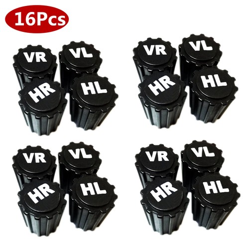 8/16x Tyre Valve DUST CAPS Black to fit Most Cars Bikes With Sealing Ring - Picture 8 of 8
