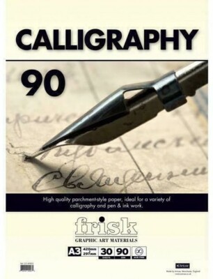 Frisk Kalligrafie Papier Block - 90 g/m² - 30 Blatt - A5 - A4 - A3