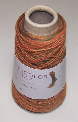 458 yds of Laines du Nord WATERCOLOR SOCK fingering yarn #103 ORANGE TAUPE UMBER