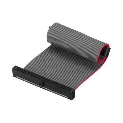 IDC 50Pin Flat Ribbon Cable, 1.27mm Pitch FC to FC Connector 10cm Length Grey
