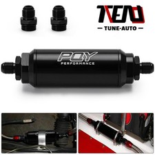 100 Micron Fuel Filter Inline 8an 6an Universal High Flow Billet Aluminium Black 100 Micron Fuel Filter Inline 8an 6an Universal High Flow Billet Aluminium Black