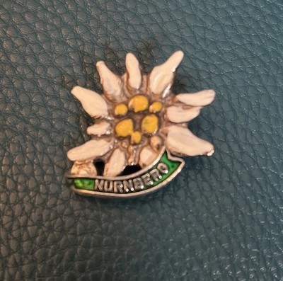Nurnburg Vintage Silver Tone Enamel Lapel Pin