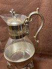 FB Rogers Silver Coffee Carafe Pot w/ Candle Warmer Base Glass Tea — photo 3