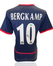 DENNIS BERGKAMP SIGNED ARSENAL FC 2002/03 AWAY SHIRT (ACG WITNESS AG46508)