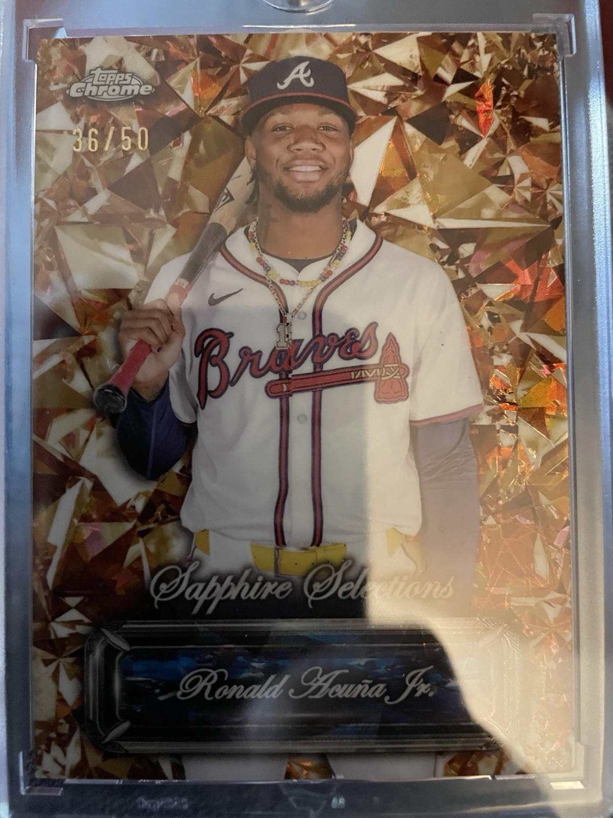 2024 TOPPS CHROME SAPPHIRE SAPPHIRE SELECTIONS RONALD ACUNA JR. /50