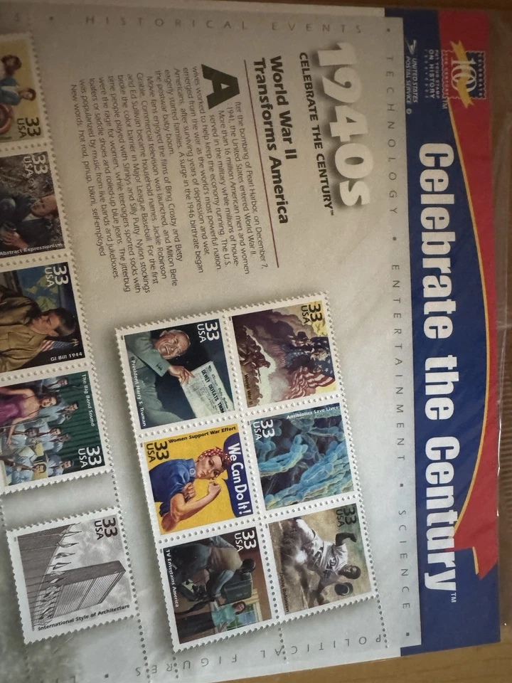 Celebrate The Century 1940s Stamp Set (1 set) (set 5 Out Of The 10) - Image 3 of 4