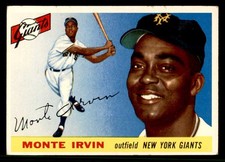 1955 TOPPS #100 MONTE IRVIN GIANTS VG-EX SET BREAK 551804 (KYCARDS)