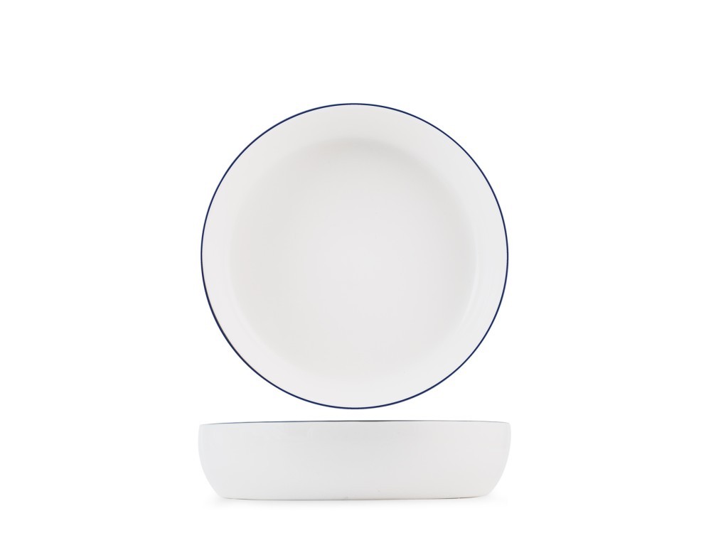 H&H 6 Deep Plates Lagom Ivory 20 Cm