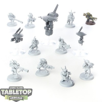 Tau Empire - 10x Kill Team: Pathfinders - teilweise bemalt