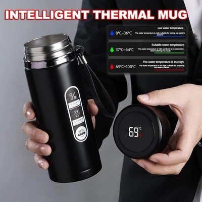 1Liter Stainless Steel Thermos Bottle with LED Temperature Display Water Bottle