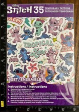 STITCH TROPICAL LOVE BY DISNEY ONE SHEET WITH 35 TEMPORARY TATTOOS STITCH7