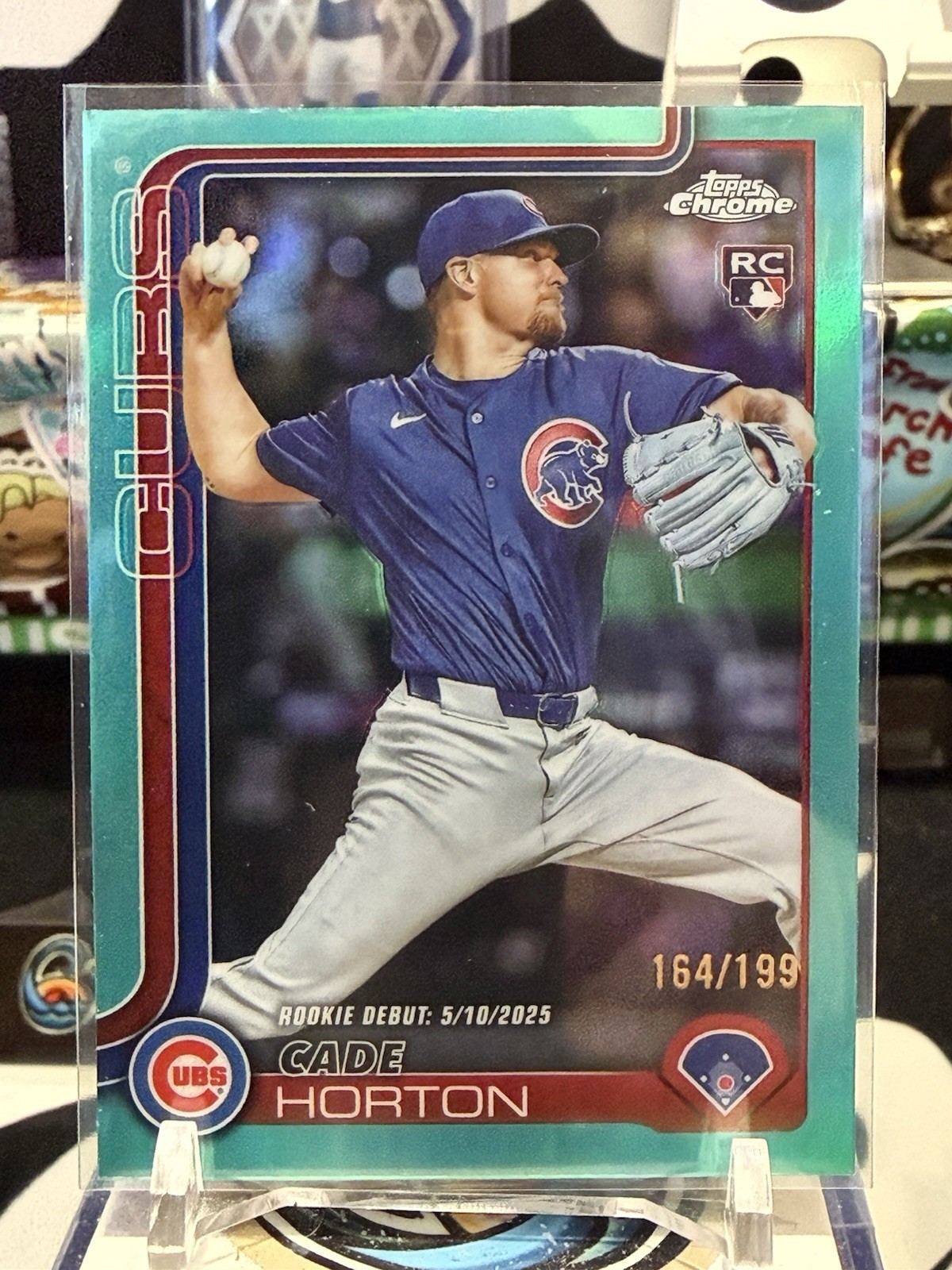CADE HORTON 2025 TOPPS CHROME UPDATE ROOKIE DEBUT AQUA RC /199 USC102 TZ