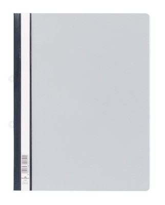 Durable Clear View A4 Document Folder Grey   Transparent Front Cover   Pack of 2
