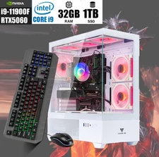 Pre-Built Gaming PC,NVIDIA RTX 5060,i9 3.40GHz,32GB RAM,1TBSSD,WiFi6,WIN11,BT5.4