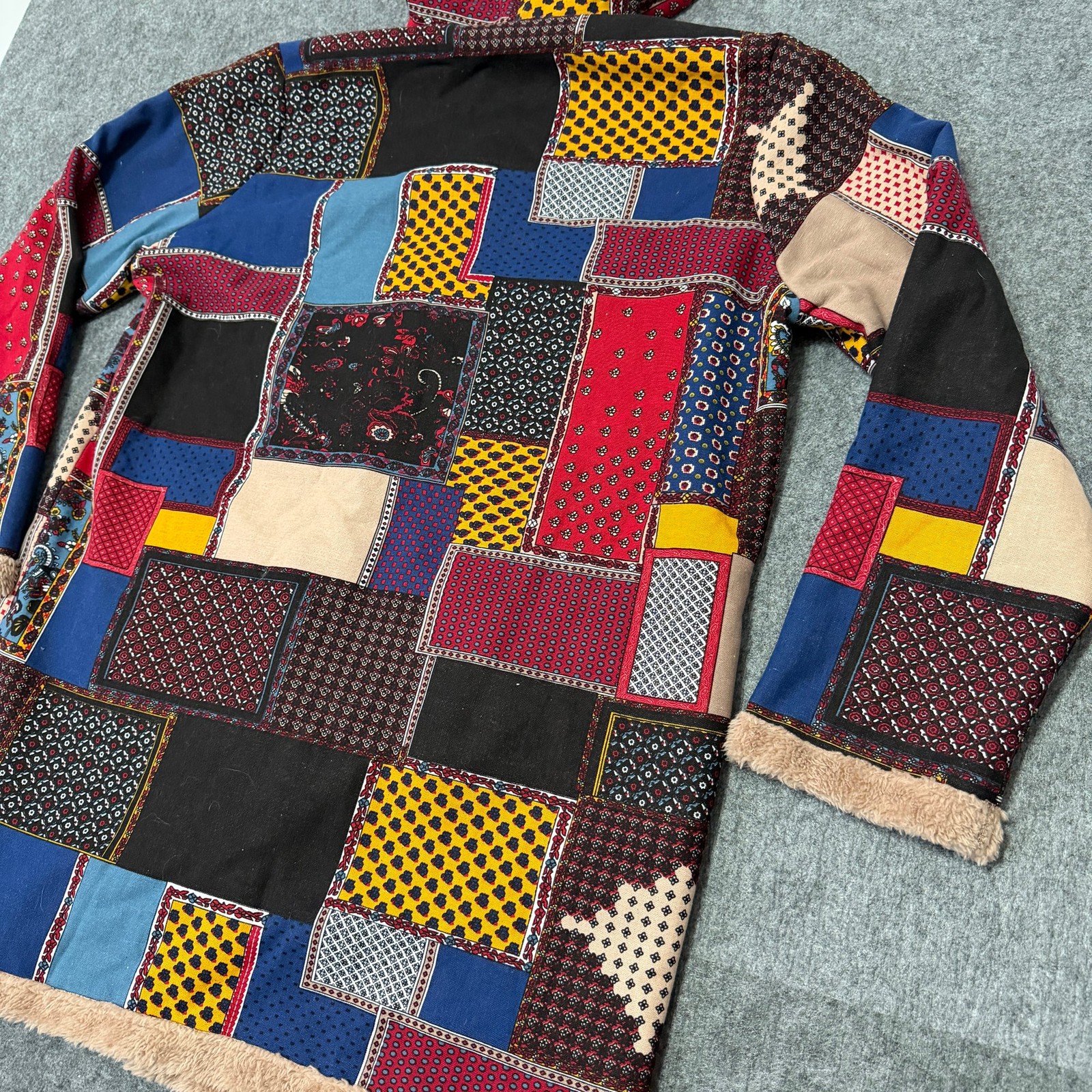 Patchwork Women's Hooded Jacket Multicoloured Siz… - image 12