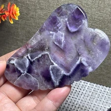 Dream Amethyst Crystal Stone Gua Sha Body Facial Anti-wrinkle Massage 63g A9