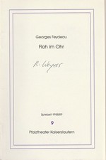 Programme booklet Flea in Ohr Georges Feydeau Pfalztheater Kaiserslautern 1988