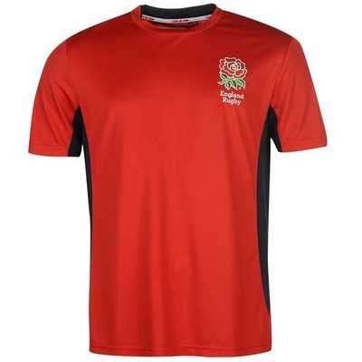 Offizielles England Rugby RFU rot Auswärts Kurzarm T-Shirt Herren S neu mit Etikett Rosenmotiv