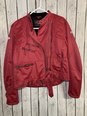 Thrill Ride Jacket Women's XXL Red Zip Up Padded Motorcycle Harley