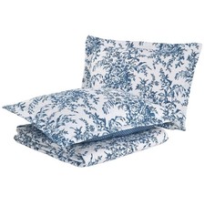 Lightweight Quilt Set with Matching Shams, Floral Room Decor