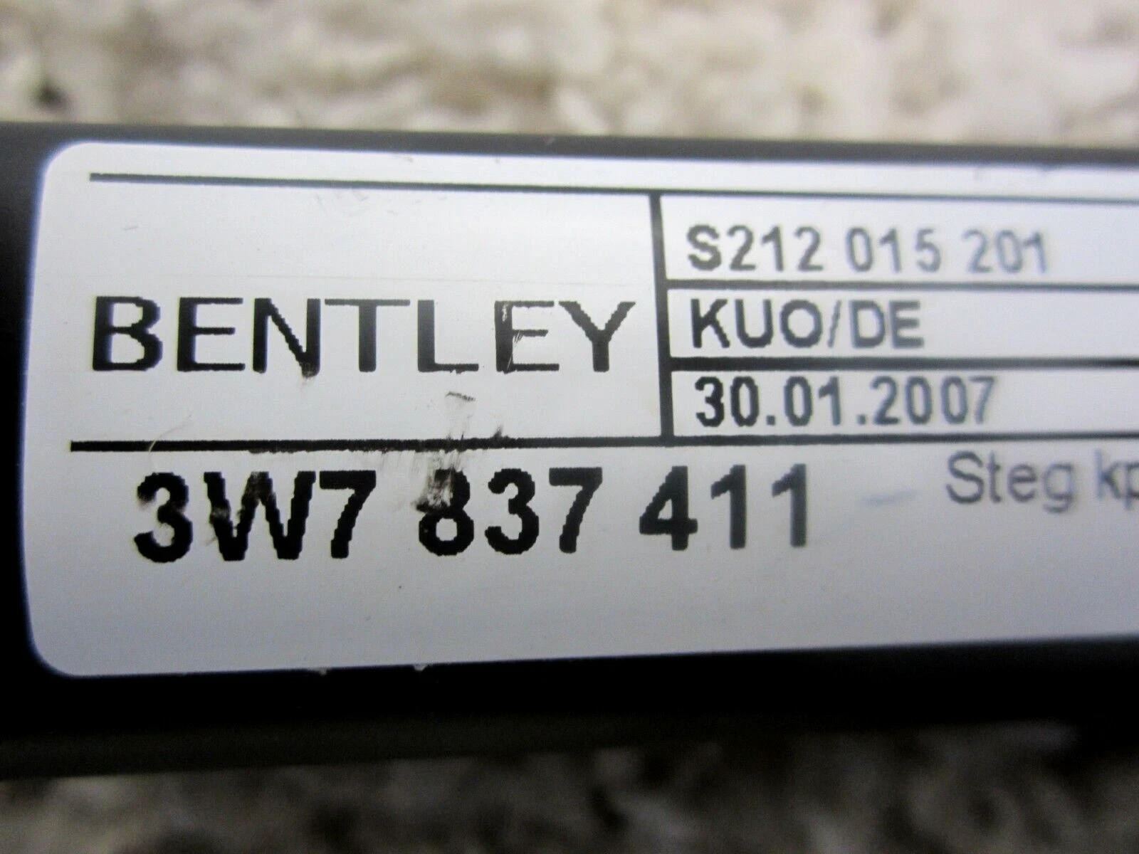 2003 - 2010 BENTLEY CONTINENTAL GT / GTC LEFT DOOR VENT GLASS 3W7837411 #1F-1