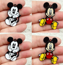 Lot cartoon Mickey Metal Charm Pendant DIY earring necklace Jewelry