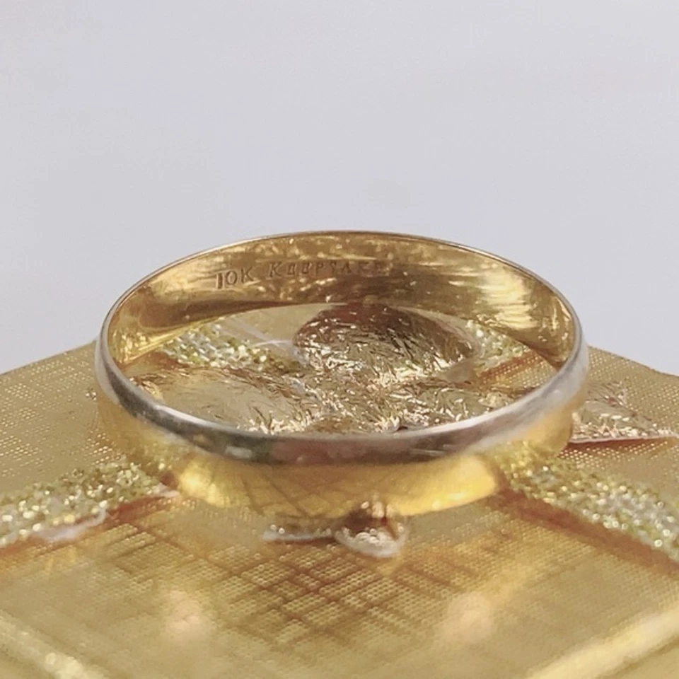 Alianza de boda de oro amarillo 10k KEEPSAKE para hombre talla 11,5 Foto 2 de 4