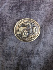 Bergamot Brass JOHN DEERE BELT BUCKLE 1992 FLY-IN WATERLOO HARVESTER WORKS