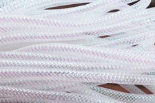Deco Mesh Tubing Flex With Metallic Foil 8mm X 25 Yards Iridescent White Craft