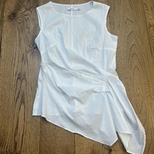 Bailey/44 Women's Tank Top, White Cotton Made in the USA, Size Small