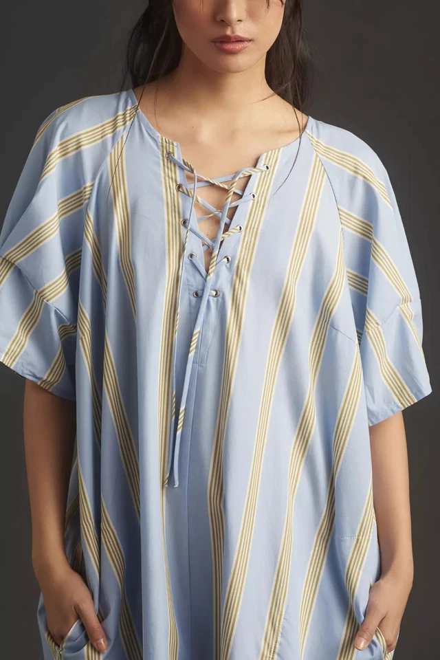 Vestido midi Anthropologie Maeve manga corta cruzado cuello en V mediano usado 1 vez Foto 3 de 4