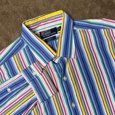 Polo Ralph Lauren Curham Classic Fit Striped Shirt Mens XLMultiColor Long Sleeve