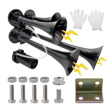 Super Loud Train Air Horn Kit for Truck - 180dB 4 Trumpet with 12V/24V Heavy