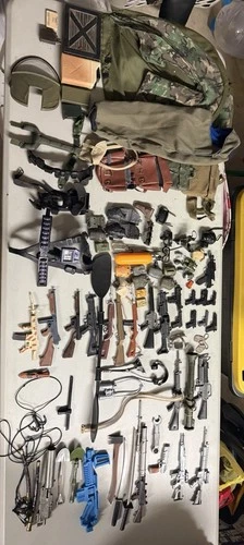 Huge Gi Joe Military Weapon Collection And Accessories Collector Must Have