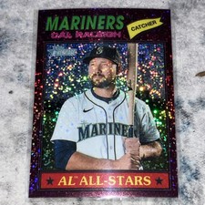2026 Topps Heritage Burgundy Sparkle Chrome CAL RALEIGH All Star #269 Mariners !