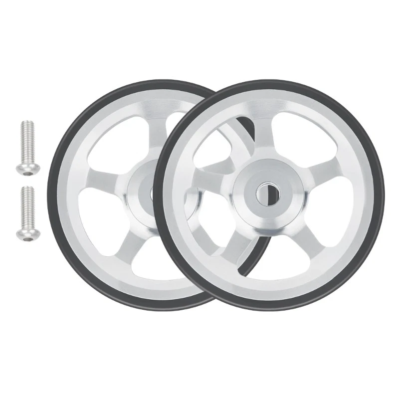 Paquete de 2 guardabarros de bicicleta plegado rueda de aleación de aluminio de alta resistencia rueda fácil Foto 3 de 4