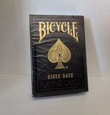 Bicycle Playing Cards Rare Gold And Black Rider Back Deck