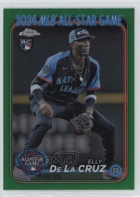 2024 Topps Chrome Update Green Refractor /99 Elly De La Cruz Rookie RC 13qg