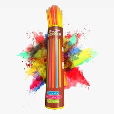 Glow Sticks Party Supplies - Neon Glow Bracelets & Necklaces, Pack of 100