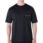 New Era NBA Pinstripe Oversized T-Shirt Chicago Bulls Black Basketball