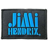Jimi Hendrix Patch Stencil Logo Nue Offiziell Schwarz Iron On Size One Size