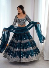 Attractive Designer Faux Georgette Lehenga Choli With Dupatta For Women