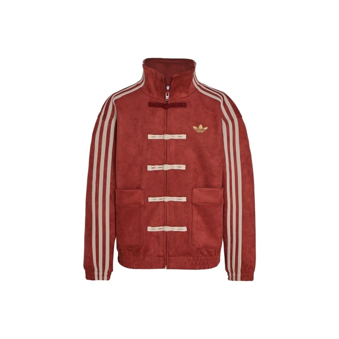 ジャケット・アウター marka STUFFED CHINESE JACKET black size2 adidas jacket, new Chinese-style knitted striped zipper long