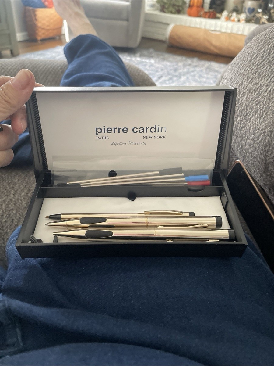 Pierre Cardin Pen Pencil Set 15pc Chrome Gift Boxed w/ Refills
