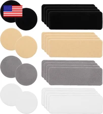 24PCS Shoe Patches for Holes, 4 Colors Shoe Heel Repair Patches Rectangular roun