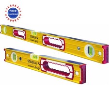 Aluminum Box Beam Level Set Stabila 48 Inch and 16 Yellow 37816