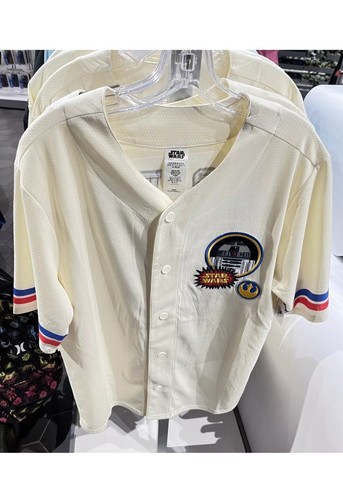 Disney Star Wars R2-D2 Baseball Jersey R2-D2 77 Baseball Jersey XLARGE NEW - Picture 2 of 5