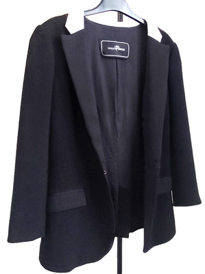 By Malene Birger Jacke Blazer Gr. 36 Schwarz minimalistisch capsule wardrobe top